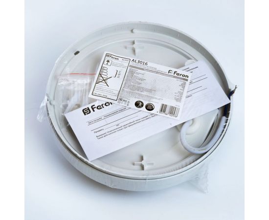 Светодиодный пылевлагозащищенный светильник FERON с ик-датчиком al3016 12w 4000k ip65 белый, 48564 – изображение 4