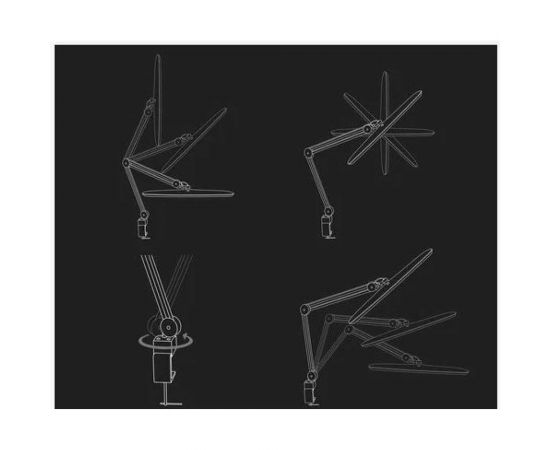 Настольная бестеневая лампа DASWERK 117 светодиодов 4 режима яркости 237954 – изображение 4
