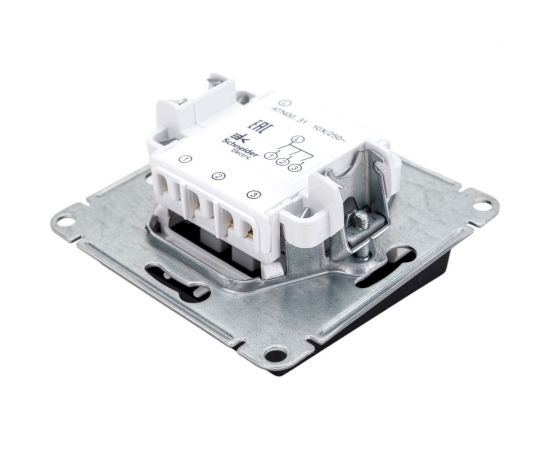 3-клавишный выключатель Schneider Electric AtlasDesign Карбон сх.1+1+1, 10АХ, механизм SE ATN001031 – изображение 4