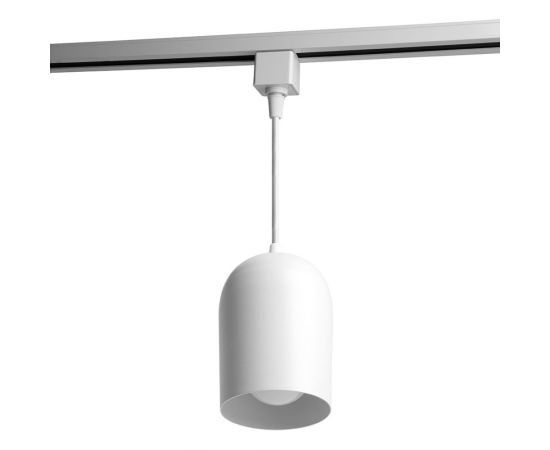 Трековый однофазный светильник на шинопровод FERON al197 на подвесе, под лампу e27, белый, 48554 – изображение 5