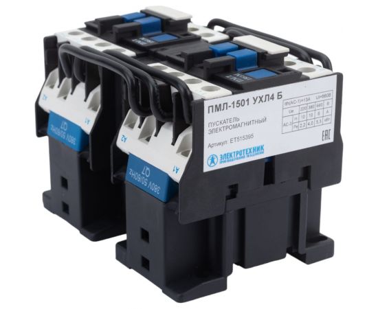 Электромагнитный пускатель Электротехник ПМЛ-1501 УХЛ4 Б, 380В/50Гц, 2р, 10А, реверсивный, без реле, IP00, ET515395 – изображение 5