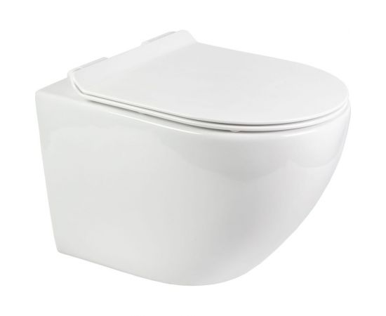 Унитаз подвесной безободковый белый с сиденьем с микролифтом BOND F01-10 – изображение 5