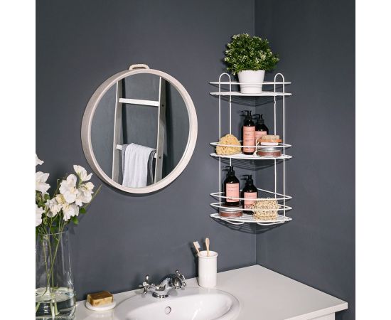 Угловая полка ЧМЗ 23,4x23,4x58,5 см., цвет белый 501-006-08 – изображение 5