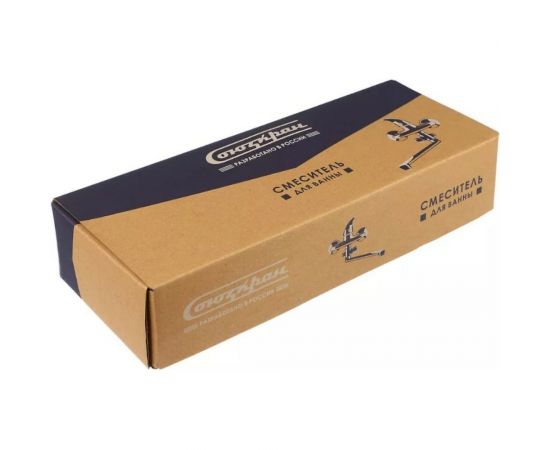 Смеситель для ванны СоюзКран с душем, круглый излив, 30 см, керамический картридж 35 мм, хром SK08-S102 566-383 – изображение 5