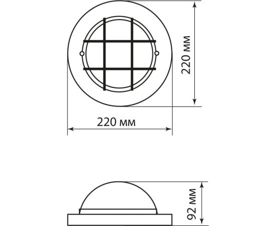 Светильник TDM НПБ1302 венге круг с решеткой 60Вт IP54 SQ0303-0433 – изображение 5