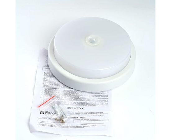 Светодиодный пылевлагозащищенный светильник FERON с ик-датчиком al3016 12w 4000k ip65 белый, 48564 – изображение 8