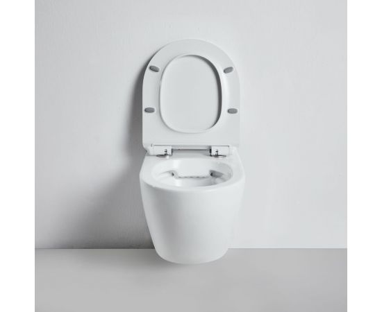 Унитаз подвесной безободковый белый с сиденьем с микролифтом BOND F01-10 – изображение 8