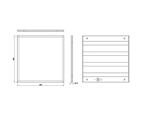 Светодиодный светильник ЭРА SPO6726KP 595х595х19 72Вт 6120Лм 6000К IP40 призма, с проводом Б0041860 – изображение 8