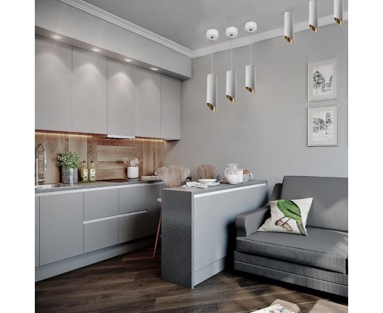 Потолочный светильник FERON ML1828 на подвесе MR16 35W 230V, белый, золото 55x200, 48042 – изображение 8