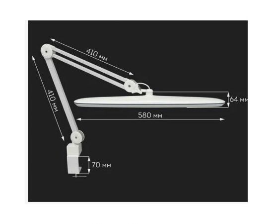 Настольная бестеневая лампа DASWERK 117 светодиодов 4 режима яркости 237954 – изображение 9