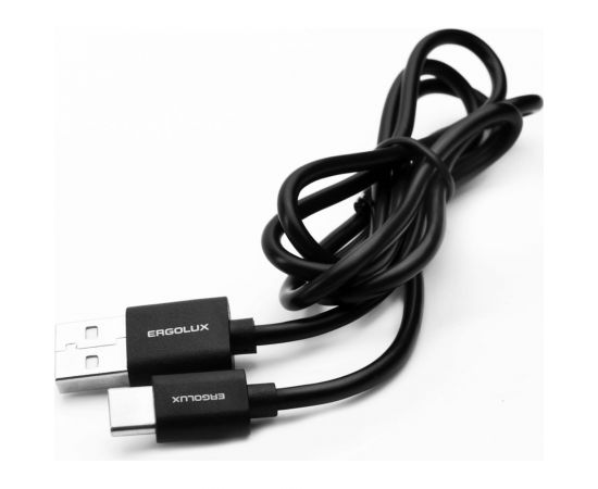 Кабель usb-type c Ergolux Elx-cdc02p-c02 промо 2а, 1м, черный, зарядка+передача данных, пакет 15089 