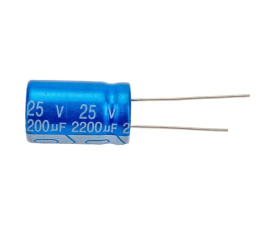 Электролитический конденсатор JB Capacitors 2200мкФ, 25В, -55/105C, 13x21мм, JRB1E222M05001300210000BST-56 