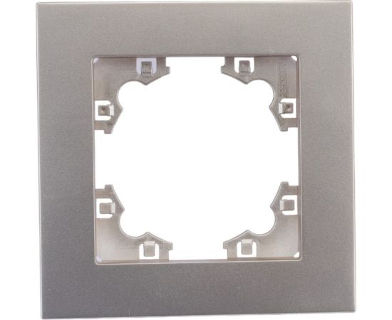 Одноместная горизонтальная рамка UNIVersal серия афина шампань еврослот A0053-Br 