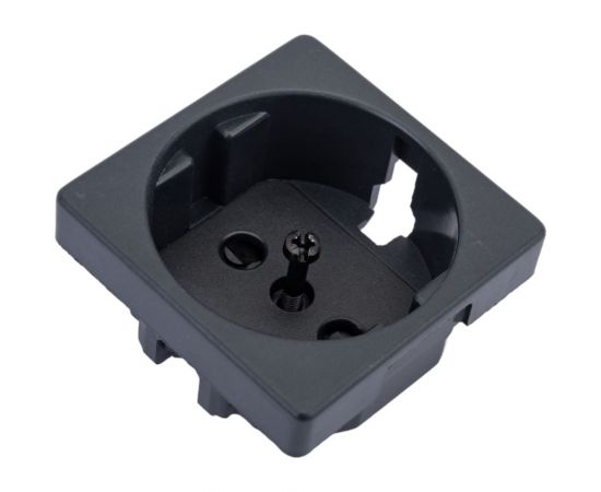 Накладка на розетку Simon с заземляющим контактом, сменная, S27, графит 2700041-038 