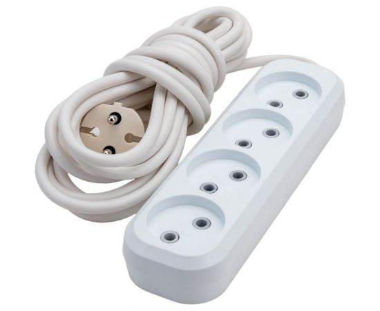 Сетевой удлинитель ПЕРЕСВЕТ+ Р/С-4 шнур ПВС 2*1- 5м 4620003921582 