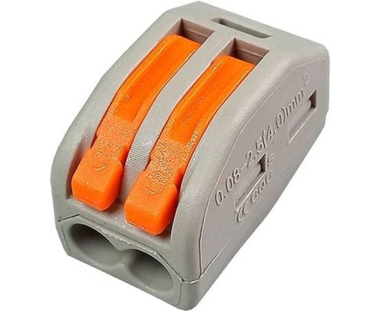 Зажимная клемма для соединения кабелей Pro Legend 2 контакта, серая, 5 штук PL3816 