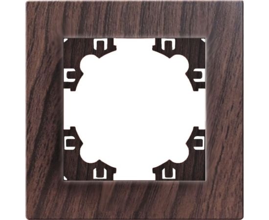 Одноместная горизонтальная рамка UNIVersal афина венге еврослот A0053-V 