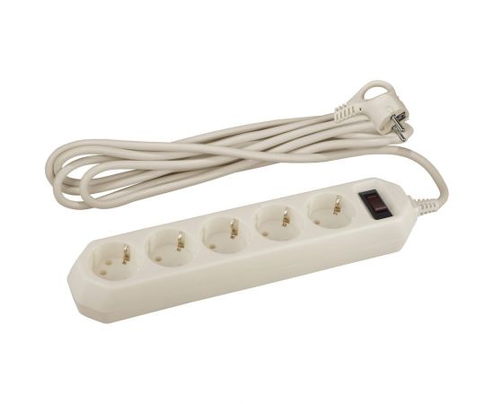 Сетевой фильтр ЭРА USF-5es-3m-I с заземлением 3x0,75мм2, с выкл, 5гн, 3м Б0019035 