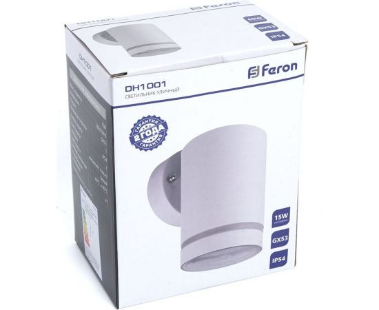 Садово-парковый светильник FERON DH1001, на стену, GX53, 230V, белый 48315 – изображение 12