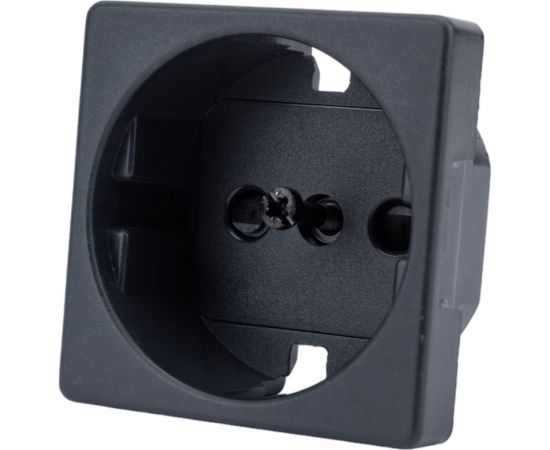 Накладка на розетку Simon с заземляющим контактом, сменная, S27, графит 2700041-038 – изображение 2