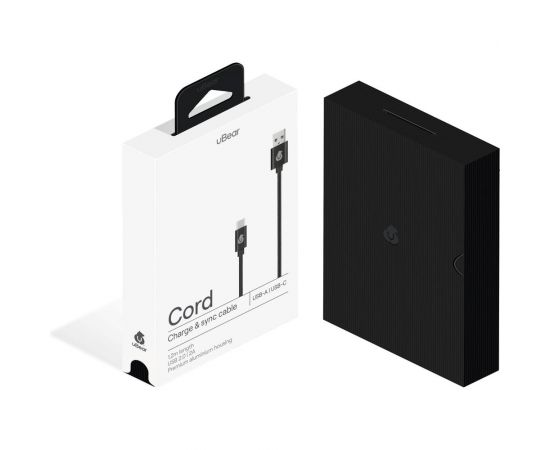 Кабель USB-C - USB-A uBear Cord Черный DC07BL01-AC – изображение 2