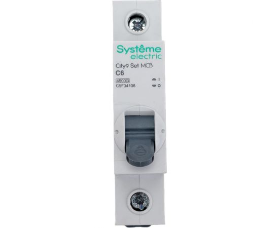 Автоматический выключатель Systeme Electric City9 set ав с 6а 1p 4.5ka 230в C9F34106 – изображение 2