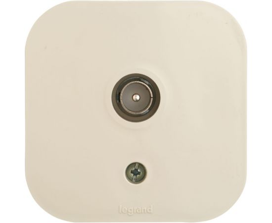 TV-розетка Legrand 1-м ОП "звезда" Quteo слоновая кость Leg 782245 255259 – изображение 2