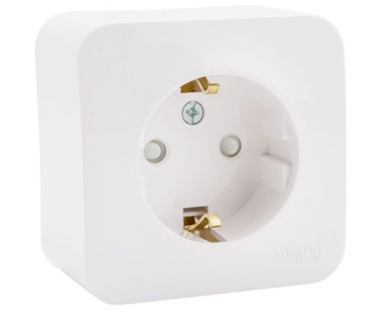 Наружная розетка Schneider Electric Blanca Белый, с заземлением, со шторками, 16А, 250В SE BLNRA011111 – изображение 2