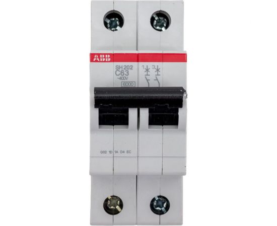 Автоматический выключатель ABB 2-полюсной sh202 c63 2CDS212001R0634 – изображение 2