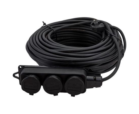 Удлинитель-шнур TDM силовой каучук УШз16-103 IP44 3 гнезда с/з, 50м КГ 3х1,5 SQ1302-0350 – изображение 3