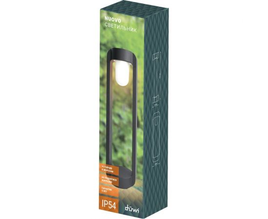 Садово-парковый светильник столб duwi Nuovo, Е27, IP54, 120х150х600мм литой алюминий, черный 24384 7 – изображение 3