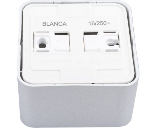 Наружная розетка Schneider Electric Blanca Алюминий, с заземлением, без шторок, 16А, 250В SE BLNRA010113 – изображение 3