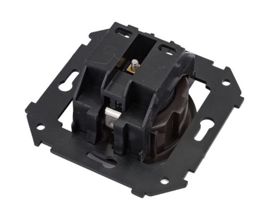 Механизм скрытого монтажа розетки Bironi серия Шедель, коричневый B3-101-22 – изображение 3