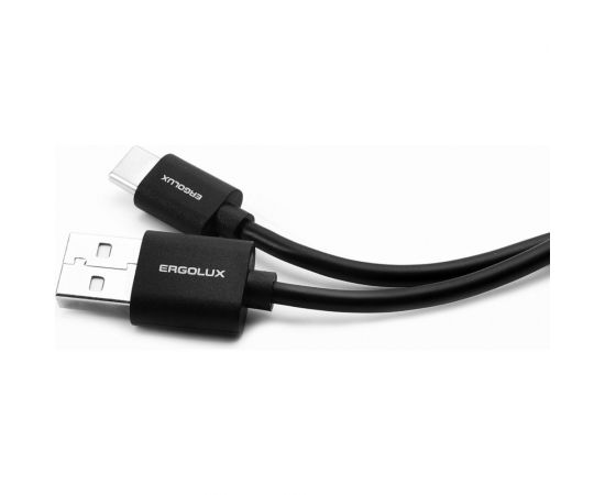 Кабель usb-type c Ergolux Elx-cdc02p-c02 промо 2а, 1м, черный, зарядка+передача данных, пакет 15089 – изображение 3