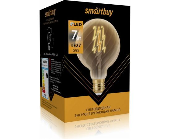 Светодиодная LED лампа Smartbuy ART G95Gold-7W00/E27 SBL-G95GoldArt-7-30K-E27 – изображение 3