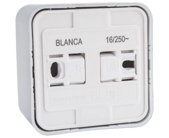 Наружная розетка Schneider Electric Blanca Алюминий, с заземлением, без шторок, 16А, 250В SE BLNRA010113 – изображение 4