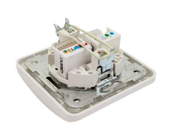 Розетка компьютерная RJ-45 + телефонная RJ-11, белая TDM Валдай SQ1804-0015 – изображение 4