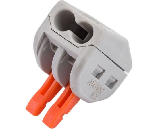 Зажимная клемма для соединения кабелей Pro Legend 2 контакта, серая, 5 штук PL3816 – изображение 4