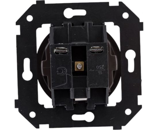 Механизм скрытого монтажа розетки Bironi серия Шедель, коричневый B3-101-22 – изображение 4