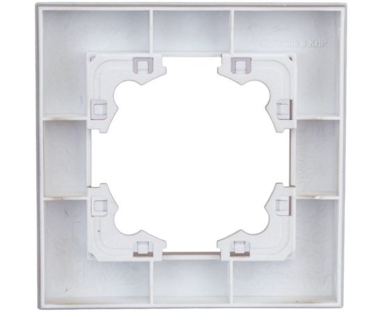 Одноместная горизонтальная рамка UNIVersal серия афина шампань еврослот A0053-Br – изображение 4