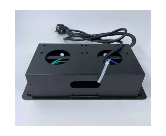 Выдвижной встраиваемый блок розеток Inrior выдвижная розетка, на 2 EURO розетки и 2 USB-A+C, черный, TORO-33-20 – изображение 5
