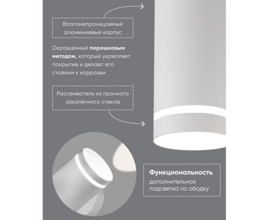 Садово-парковый светильник FERON DH1002, GX53 15 Вт, на стену вверх/вниз, 230V, белый 48316 – изображение 10