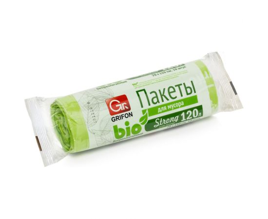 Пакеты для мусора 120 л, 10 шт в рулоне GRIFON 100-120 