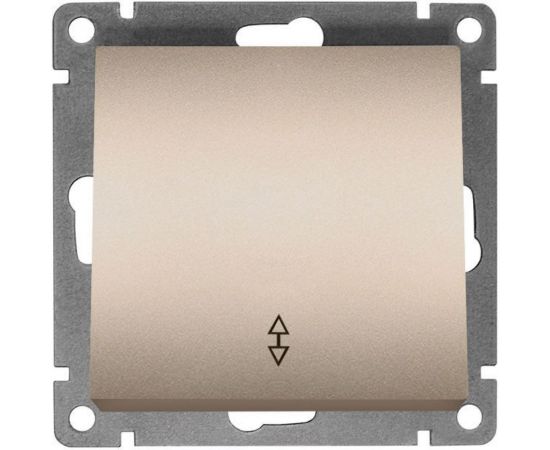 Проходной одноклавишный выключатель UNIVersal серия афина, с/у, 10а, 220в, шампань еврослот A0025-Br 