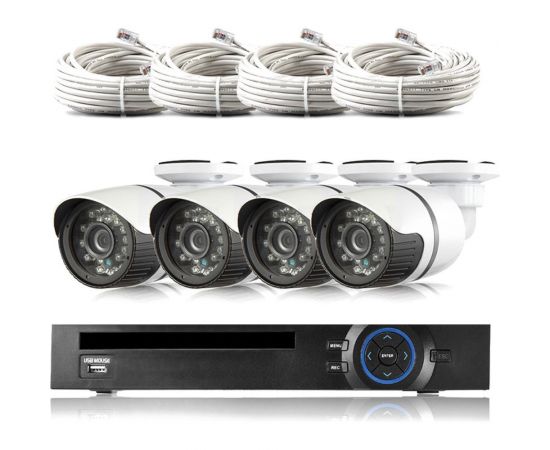 Комплект видеонаблюдения PS-link IP 5Мп KIT-C504IP-POE 4 камеры для улицы 2614 