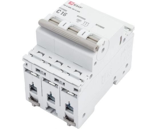 Автоматический выключатель EKF 3P 16А (C) 6кА ВА 47-63N PROxima M636316C 