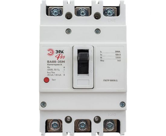 Автоматический выключатель ЭРА PRO ВА88-35М SVA30-3-0200-E 3Р 200А 35кА, Б0051933 