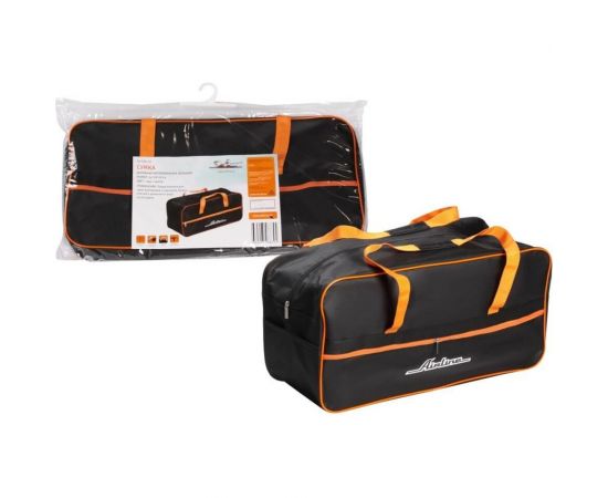 Дорожная автомобильная большая сумка Airline 54х29х20 см, черная/оранжевая AR-BAG-02 