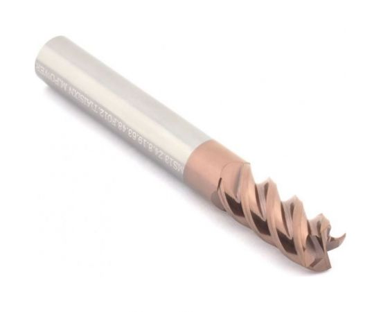Фреза твердосплавная по нержавеющей и жаропрочной стали 8х19х63 мм, хв-к 8 мм, Z4 CNCINS MS13.z4.08.19.63.48.F012 TiAlSiXN 