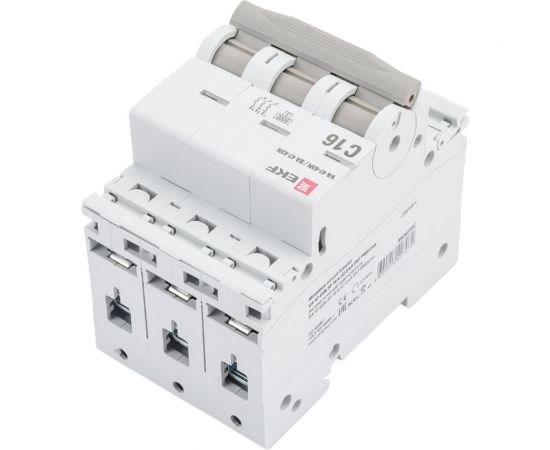 Автоматический выключатель EKF 3P 16А (C) 6кА ВА 47-63N PROxima M636316C – изображение 2